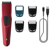PHILIPS Trimmer | 60 min Runtime | 4 Length Settings | Maroon | BT1235/18