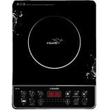 V-Guard VIC 25 Induction Cooktop | 2000 W | Electric Induction Stove with Preset Indian Menu | Temperature Control | Push button | Auto cutoff | Polished Glass