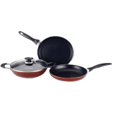 Nolta  Non-Stick Coated Cookware Set | Popular Series |  4 Pcs | Induction Bottom | Aluminium