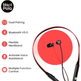Hapi Pola FLEXIPRO Wireless stereo headset | 8Hrs playtime Neckband | Bluetooth Headset