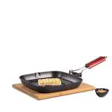 Wonderchef Caesar Folding Nonstick Grill Pan | 24 cm | 5 mm | Black