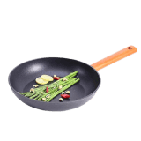 Wonderchef Caesar Forged Virgin Aluminium Fry Pan | 24 cm | Black