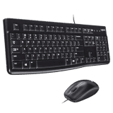 Logitech | Wired USB Keyboard and Mouse | Black | MK120
