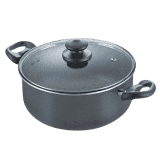 Prestige Non Stick Omega Deluxe Granite Sauce Pan | 260mm | Black | 36313