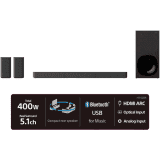 SONY Bluetooth Soundbar | Dolby Digital | 400 W | Black | HT-S20R