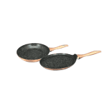 Impex GEM-2S Granite Coated Forged Nonstick Aluminium Induction Base Fry Pan and Tawa Pan Combo