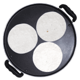 Blueberrys BPT32 32cm Nonstick Dosa, Roti, Chapati, Pathiri Tawa 4mm Large Round Aluminium Body | Black