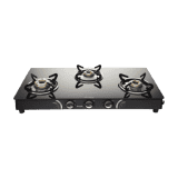Preethi Blu Flame Sparkle Glass Manual Gas Stove | 3 Burners