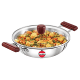 Hawkins Deep Fry Pan | 2.5 Litre | Triply Stainless Steel Kadai | Flat Bottom Induction Kadhai | Silver |  SSD25G