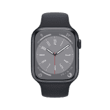 Apple Watch Series 8 Sports Band | 45 mm | Retina LTPO | OLED Display | Midnight Aluminum