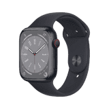 Apple Watch Series 8 Sports Band | 45 mm | Retina LTPO | OLED Display | Midnight Aluminum