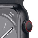 Apple Watch Series 8 Sports Band | 45 mm | Retina LTPO | OLED Display | Midnight Aluminum