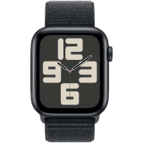 Apple Watch SE | GPS + Cellular 44mm Midnight Aluminium Case with Midnight Sport Loop  | Midnight Strap