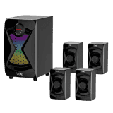 boAt | Blitz 1500 Pro with Dynamic RGB LEDs | EQ Modes & Master Remote Control 80 W Bluetooth Home Theatre   |  4.1 Channel | Space Black