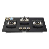 PUREFLAMES Nexo 3 Burner 70 Gas Hob | Black