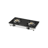 Bajaj CGX2 Eco Glass Top 2 Burner |  Stainless Steel | Black Gas Stove | 450512