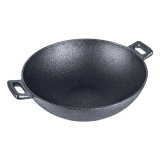 WONDERCHEF Forza Cast-Iron Kadhai  3.35L  | 30 cm | Pre-Seasoned Cookware Induction Friendly