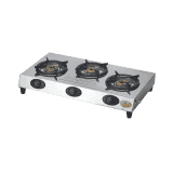 BAJAJ CX9 Stainless Steel Manual Gas Stove | 3 Burners
