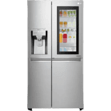 LG 668 L Frost Free Side by Side Refrigerator with with Instaview and Smart ThinQ | WiFi Enabled | Noble Steel | GC-X247CSAV