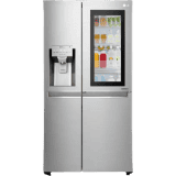 LG 668 L Frost Free Side by Side Refrigerator with with Instaview and Smart ThinQ | WiFi Enabled | Noble Steel | GC-X247CSAV