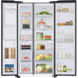 Samsung Side by Side Refrigerator | Convertible 5 In 1 Digital Inverter | 633 L | Black Matt | RS78CG8543B1HL