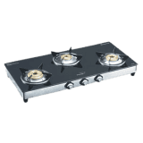 V-Guard 3 Burner Glass Top Gas Stove | VGS 3D AI