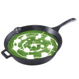 WONDERCHEF Forza Pre Seasoned Cast Iron Non Stick Induction Bottom Fry Pan | 25 cm | 2 L