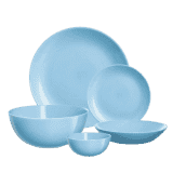 TEMP DIWALI DIN SET | BLUE LUMINARC CROCKERY | 25PC
