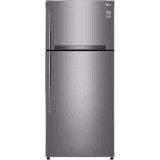 LG 516 L 3 Star Inverter Frost-Free Double Door Refrigerator | GN-H602HLHQ | Platinum silver