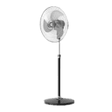 Bajaj Hurricane Pedestal Fan | 450 mm | Black And Chrome