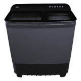 Haier Semi-Automatic Washing Machine | 8.5 Kg | Toughened Glass | Black | HTW85-178BBK