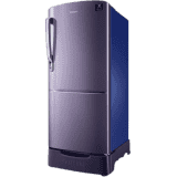 SAMSUNG 192 L Direct Cool Single Door 3 Star Refrigerator with Base Drawer | RR20T182YUT/HL | Pebble Blue