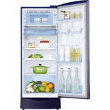 SAMSUNG 192 L Direct Cool Single Door 3 Star Refrigerator with Base Drawer | RR20T182YUT/HL | Pebble Blue