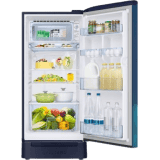 SAMSUNG 198 L Direct Cool Single Door 5 Star Refrigerator with Base Drawer | RR21T2H2W9U/HL | Paradise Blue