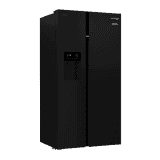 Voltas Beko 634 L Side by Side Refrigerator  | RSB655GBRF | Glass Black