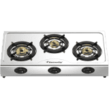 Butterfly BOLT Stainless Steel Manual Gas Stove | 3 Burner | Steel