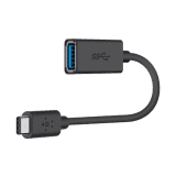 Belkin OTG Cable | F2CU036btBL | High Speed Metal Shield Reversible | Black