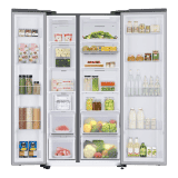Samsung Side by Side Refrigerator | 653 L |  3 Star | Clean Steel | RS76CG8113SLHL