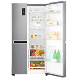 LG 687 L Frost Free Side by Side Refrigerator with with Smart ThinQ | WiFi | Shiny Steel | GC-B247SLUV