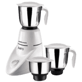 Morphy Richards Aero | New 500 Watts|  3 Jars Mixer Grinder | Stainless Steel Blades | 640101| White