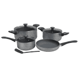 Impex Royal Granite 8 Pcs Non Stick Coated Cookware Set | 4 Piece | Aluminium