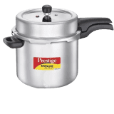 Prestige Deluxe Alpha Svachh Induction Bottom Pressure Cooker | 10 L | Stainless Steel | 20254