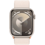 Apple Watch Series 9 | GPS + Cellular 45mm Starlight Case & Starlight Sport Loop | Starlight Sport Strap