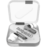 Salpido Ear Waves S06 Ear Buds with Mic True Wireless | Translucent Design | 13mm Driver Bluetooth Headset | White