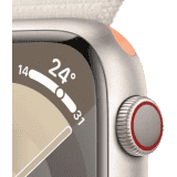Apple Watch Series 9 | GPS + Cellular 45mm Starlight Case & Starlight Sport Loop | Starlight Sport Strap