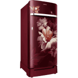 SAMSUNG Direct Cool Single Door Refrigerator | 5 Star | 189 L | Midnight Blossom Red |  RR21C2H25RZ/HL
