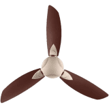 USHA Bloom Primrose Ceiling Fan | 3 Blade | Silent Operation  | 1250 mm | Sparkle Golden and Brown