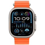 Apple Watch Ultra 2 | GPS + Cellular 49mm Titanium Case with Orange Ocean Band | Orange Strap