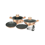 Impex GEM 4S Granite Coated Forged Nonstick Aluminium 10 Pcs Cookware Set