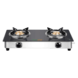 GREENCHEF Popular Glass cook top 2 Burner Gas stove | Stainless Steel Body